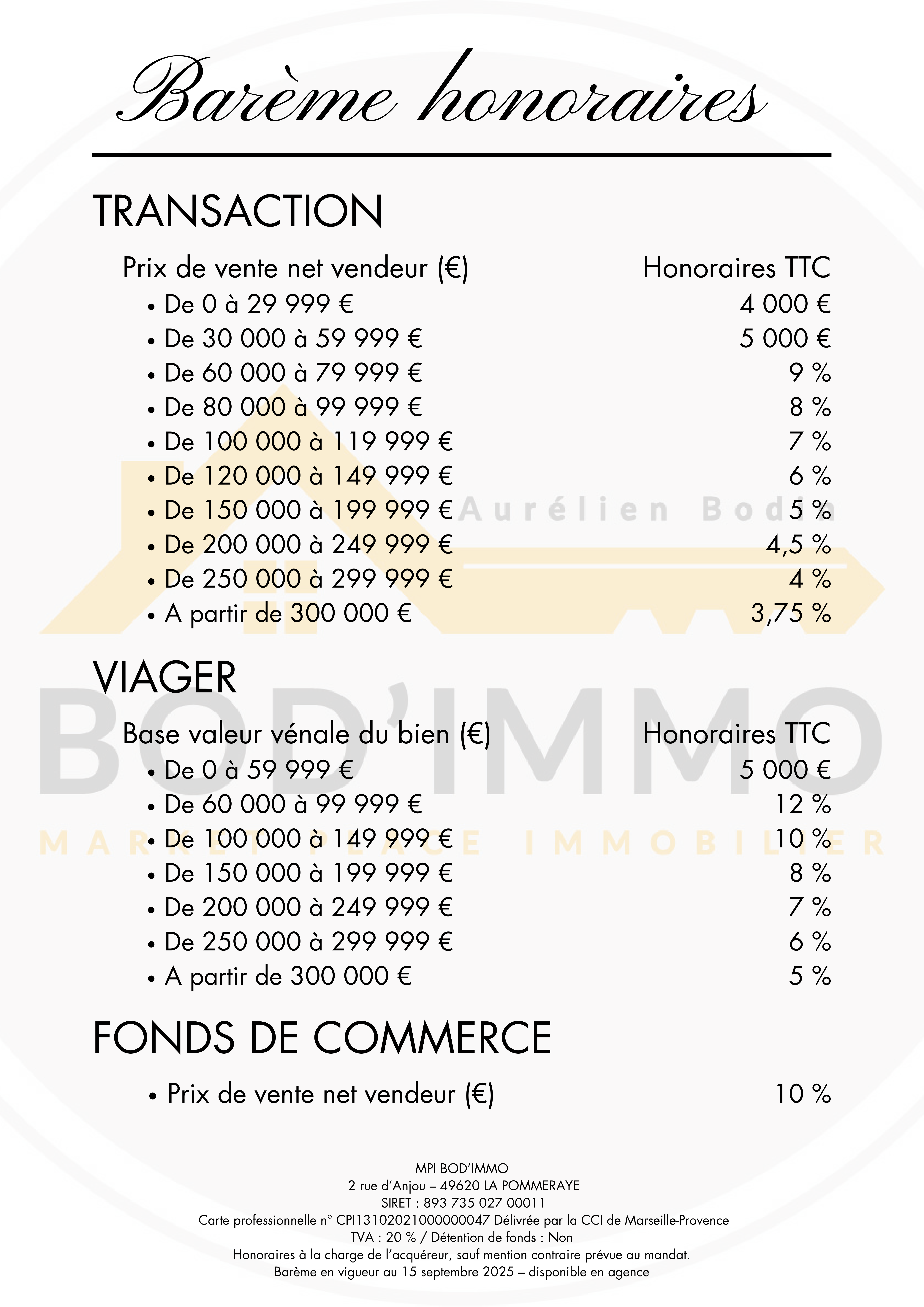 Barème honoraires page 1
